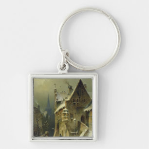 A Small Town in the Rhine Keychain