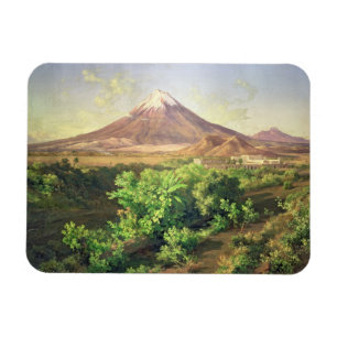 A Small Volcano in Mexican Countryside, 1887 (oil Magnet