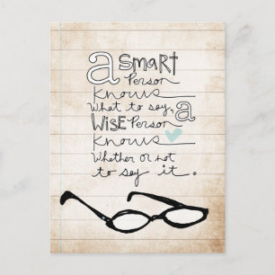a smart person... postcard