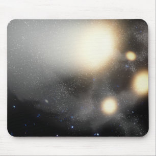 A smash-up of galaxies mouse pad