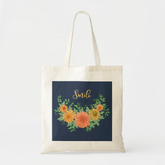 A Smile in Flowers Tote Bag