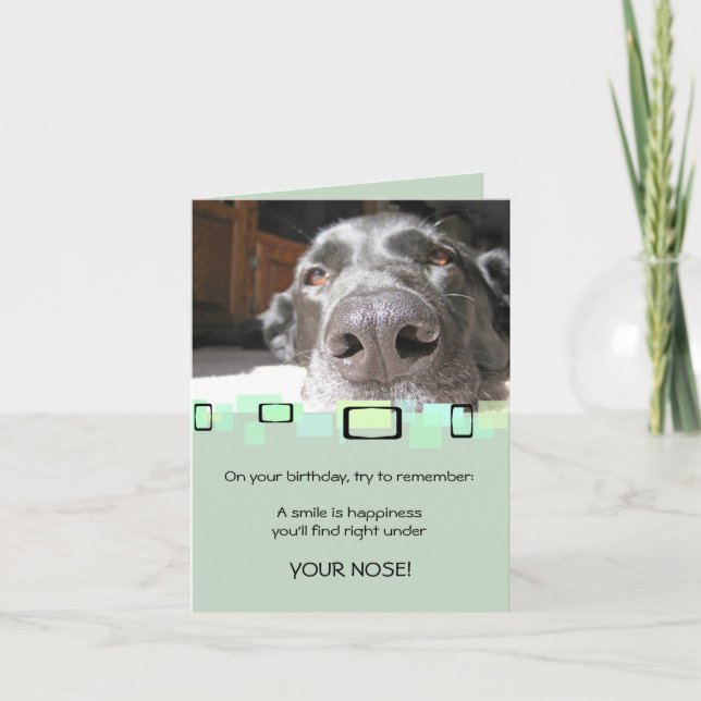 A Smile Is Happiness You Find Under Your Nose Card (Front)