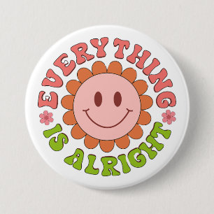 A smiling face with a flower and the words eButton 3 Inch Round Button
