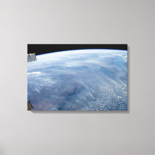 A Smoke Pall Over Tropical Southern Africa. Canvas Print
