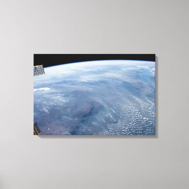 A Smoke Pall Over Tropical Southern Africa. Canvas Print (Front)