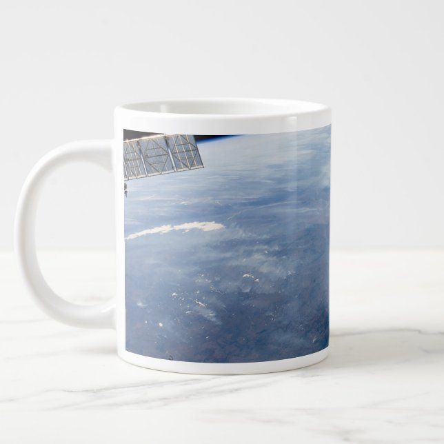 A Smoke Pall Over Tropical Southern Africa. Large Coffee Mug (Left)