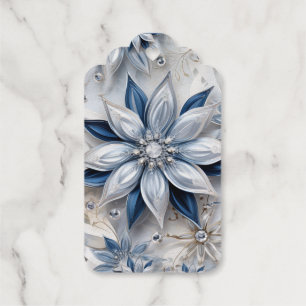 A snowflake winter event decor gift tags