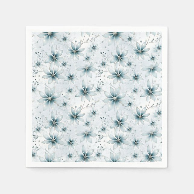 A snowflake winter event decor napkin (Front)