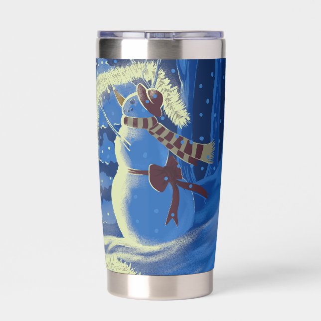 A Snowman Christmas Insulated Tumbler (Back)