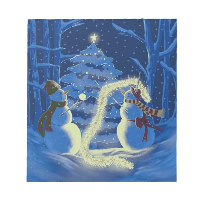 A Snowman Christmas Notepad (Front)