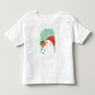 A snowman hanging an ornament on a tree toddler t-shirt