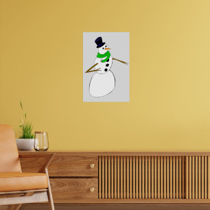 a snowman poster