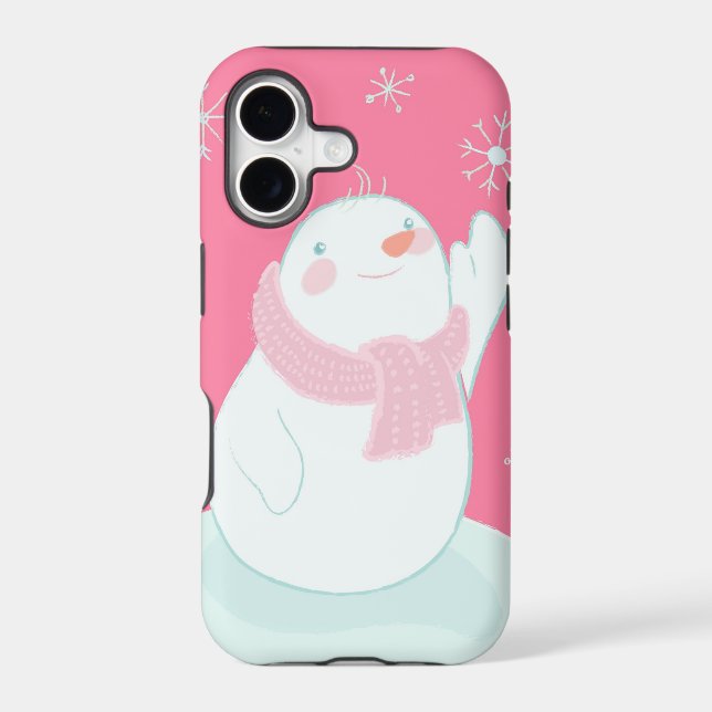 A snowman reaching for a falling snowflake (Back)