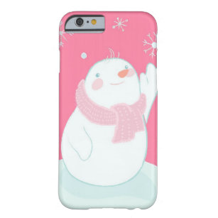 A snowman reaching for a falling snowflake barely there iPhone 6 case