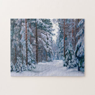 A Snowy Path in the Forest Jigsaw Puzzle