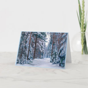 A Snowy Path in the Forest, Winter Card