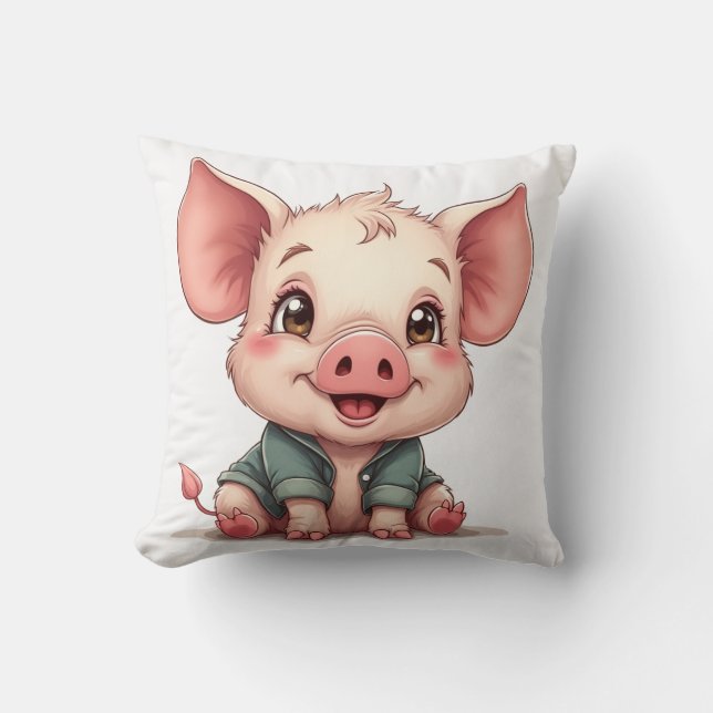 a soft little pig cushion (Front)