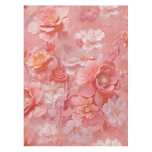 A soft, pinkish-orange hue called Peach Fuzz Tablecloth