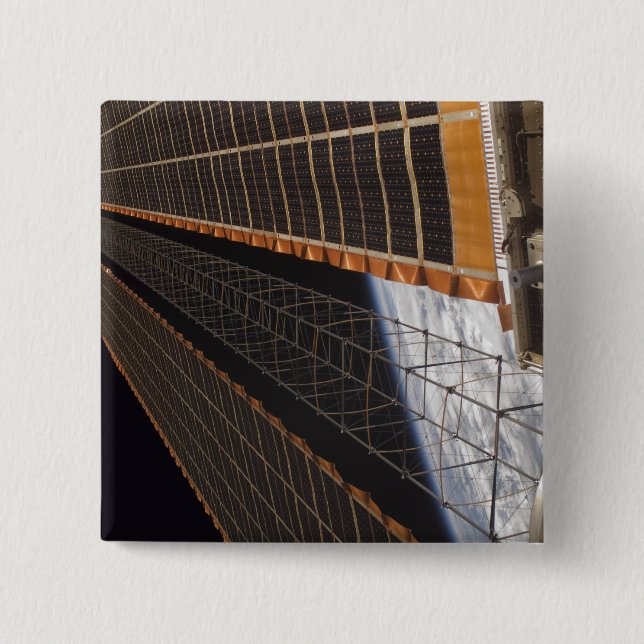 A solar array wing 2 inch square button (Front)