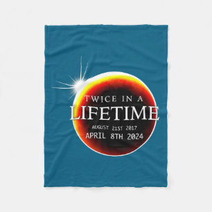 A Solar Eclipse 04 08 24 Fleece Blanket