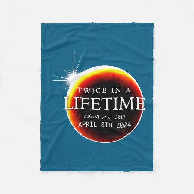 A Solar Eclipse 04 08 24 Fleece Blanket (Front)