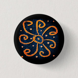 A solar pattern 1 inch round button
