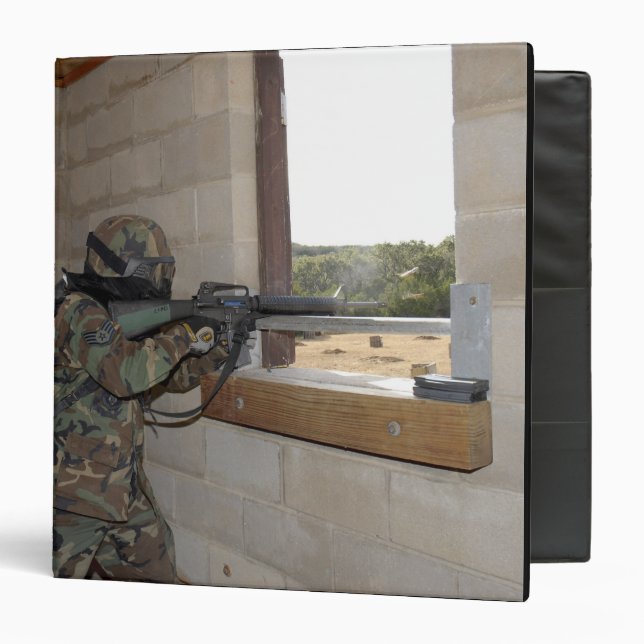 A soldier acts as an opposition force binder (Front/Inside)