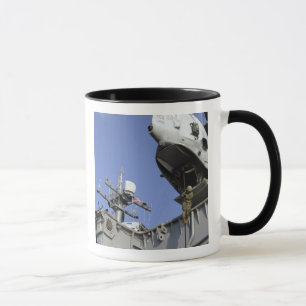 A soldier fast-ropes mug