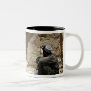 A soldier from the National Guard Two-Tone Coffee Mug