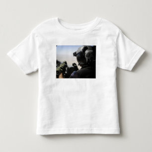 A soldier provides security toddler t-shirt
