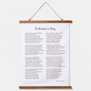 A Soldier's Dog World War 1 Poem Hanging Tapestry