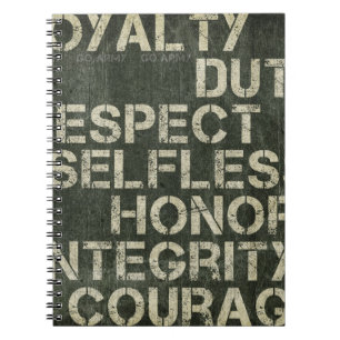 A soldiers values notebook