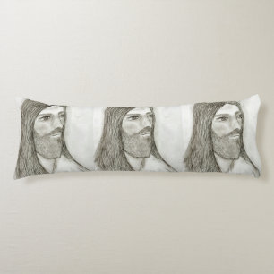 A Solemn Jesus Body Pillow