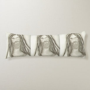 A Solemn Jesus Body Pillow