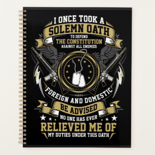 A Solemn Oath U.S. Military Patriotic Quote Planner