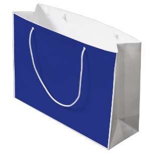 A solid blue background with no other visible elem large gift bag