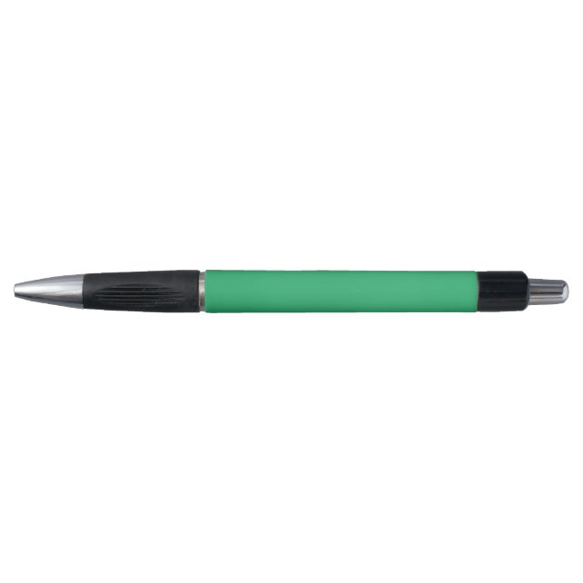 A solid green square positioned on a white backdro pen (Front)