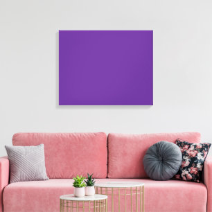 A solid purple background with a white square cent canvas print