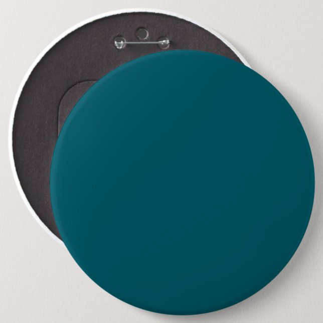 A solid teal background fills the image 6 inch round button (Front & Back)