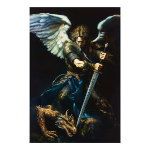 A Song of Steel and Scale Angel vs Dragon Poster