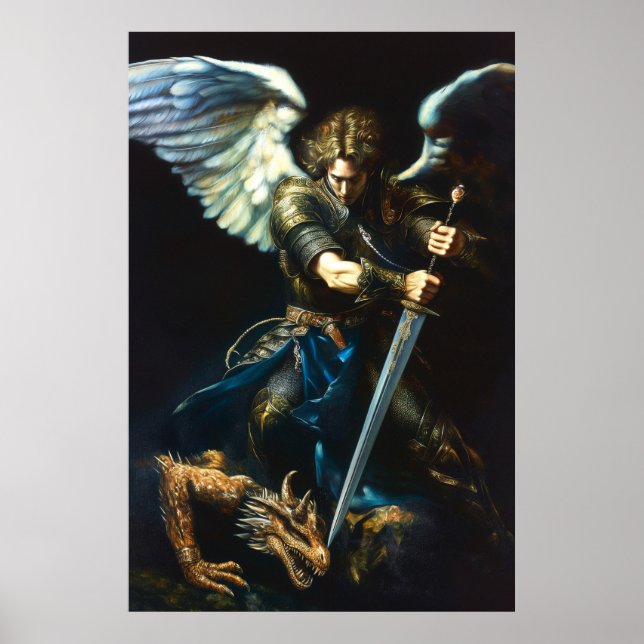 A Song of Steel and Scale | Angel vs Dragon Poster (Front)