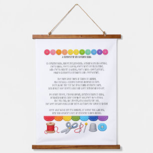 A Sonnet for my sewing stash - Funny craft gift Hanging Tapestry