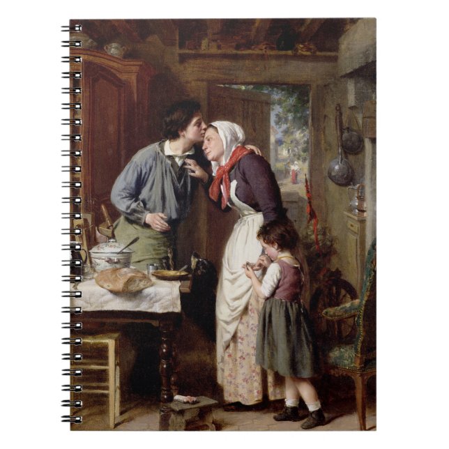 A Son's Devotion, 1868 (oil on canvas) Notebook (Front)