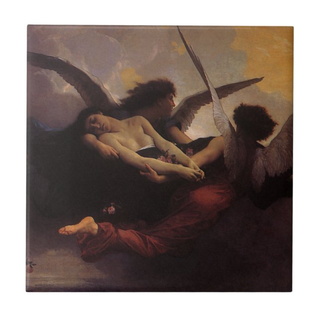 A Soul Brought to Heaven by Bouguereau Tile (Front)