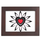 Boîte de souvenir, fleur, avec des coeurs