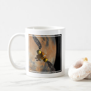 A Spacecraft Orbiting Mars. Coffee Mug