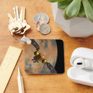 A Spacecraft Orbiting Mars. Keychain