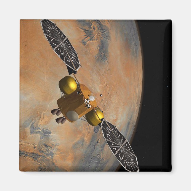 A Spacecraft Orbiting Mars. Magnet (Front)
