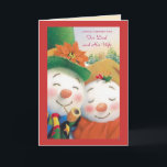 A Special Christmas Wish For Dad and His Wife Holiday Card<br><div class="desc">Christmas Card</div>
