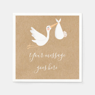 A Special Delivery Stork Baby Shower / Sprinkle Napkin